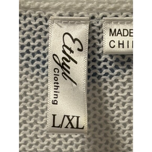 Ethyl Colorful Polka Dot Open Front Lightweight Cardigan Sz L/XL - Picture 3 of 12